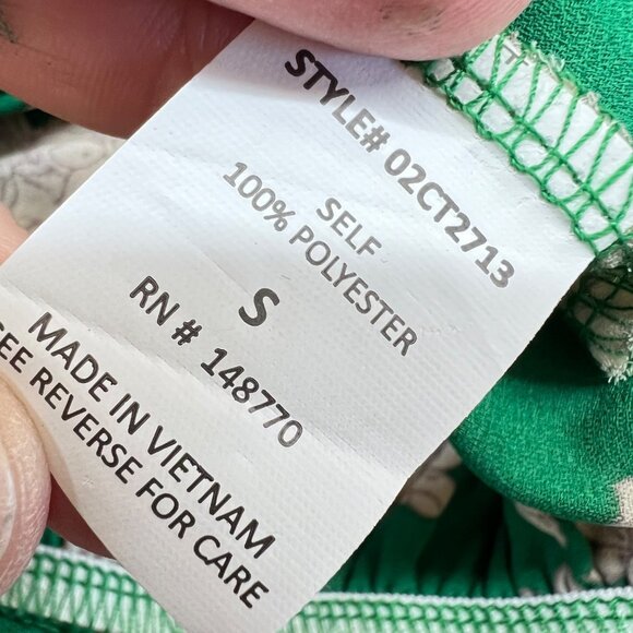 Sienna Sky Floral Wrap V-Neck Blouse Green Biege Size Small - Picture 8 of 10